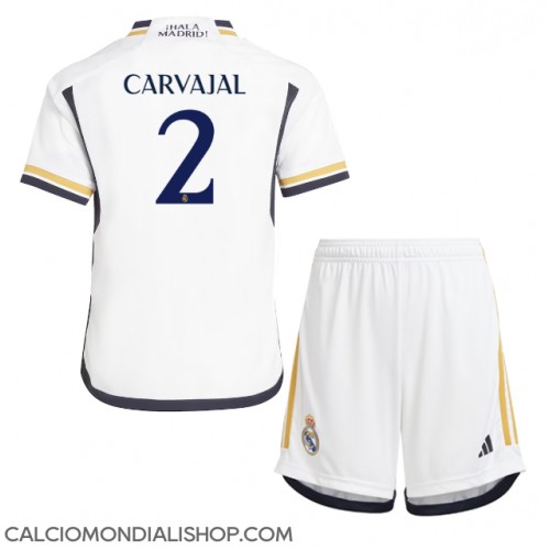 Maglie da calcio Real Madrid Daniel Carvajal #2 Prima Maglia Bambino 2023-24 Manica Corta (+ Pantaloni corti)